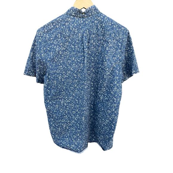 Kennington Shirt Mens XL Button Down Classic Fit Floral Graphics Blue Cotton - Picture 5 of 6